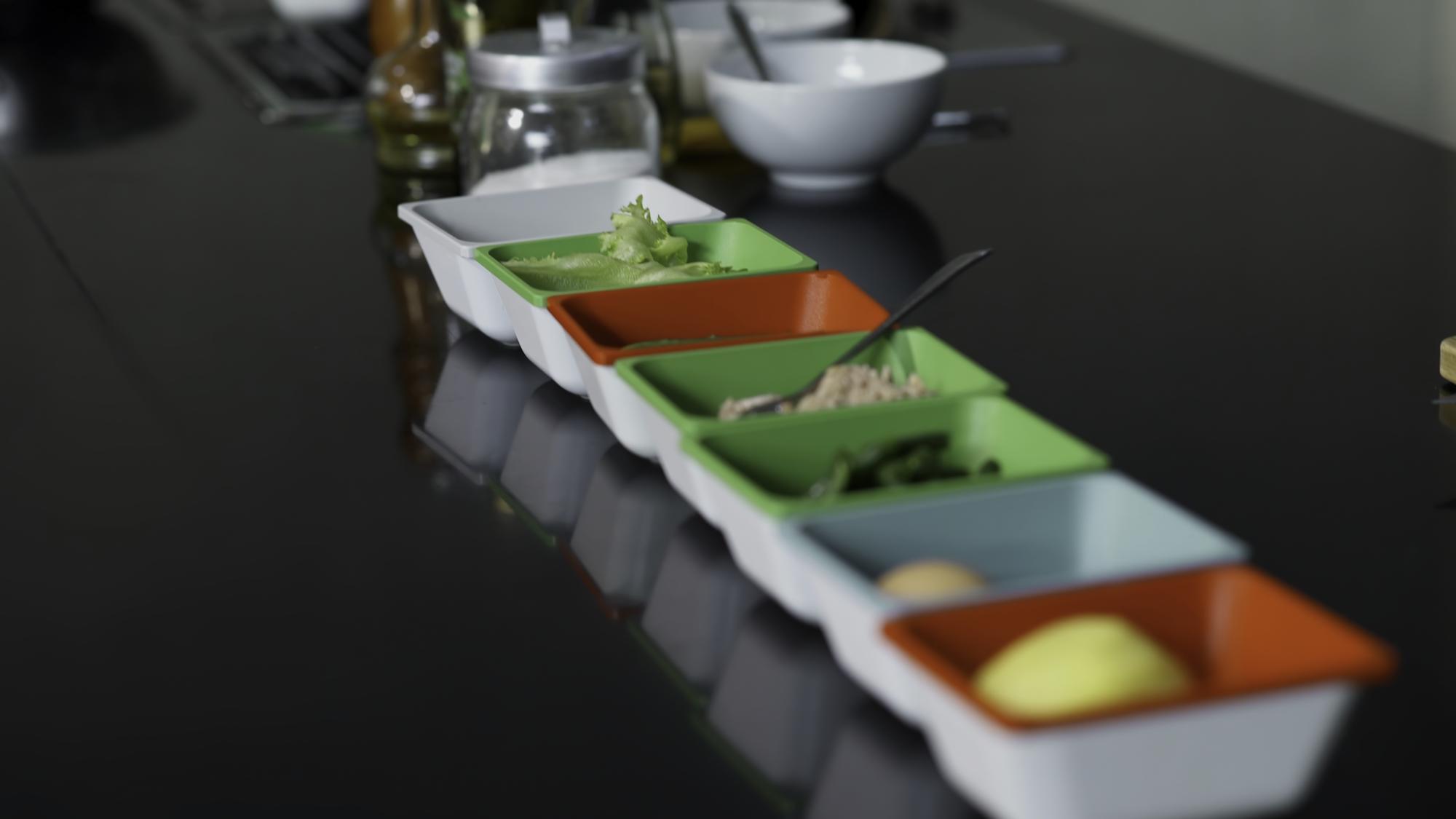 Zestaw przygotowanych próbek degustacyjnych